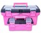 Pink Power Pink Tool Box for Women - Sewing, Art & Craft Organizer Box Small & Large Plastic Tool Box with Handle - Pink Toolbox Sewing Box Tool Storage Box - Portable Mini Locking Tool Boxes (2 Pack)